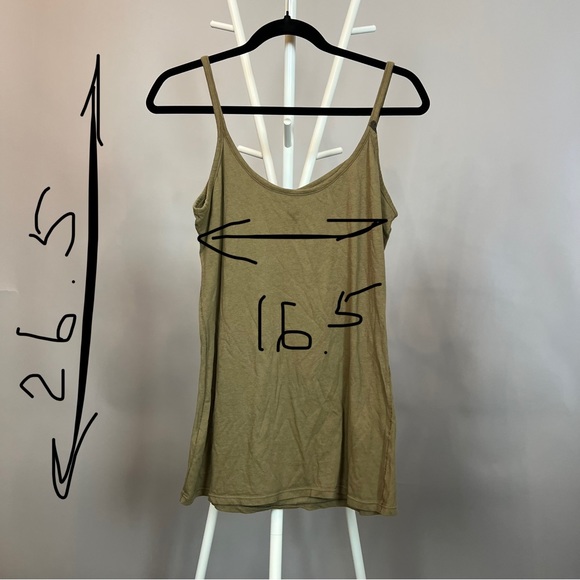 Roxy green pink heart spaghetti stretchy tank top - Picture 2 of 3